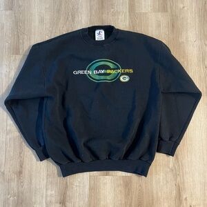 Vintage Logo Athletic Label - GREEN BAY PACKERS Embroidered (L) Sweatshirt
